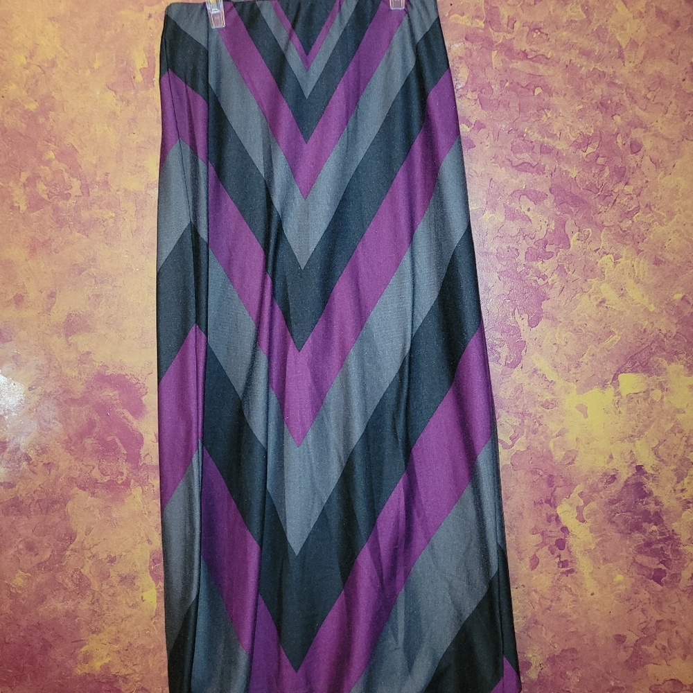 ECI Purple and Gray Maxi Pencil Skirt for Cocktail